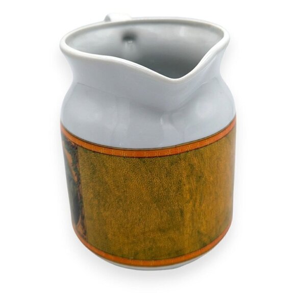 Vintage 1981 MANN Canada Stringless Beans Canning Art 6" Porcelain Pitcher Farm - Picture 3 of 7